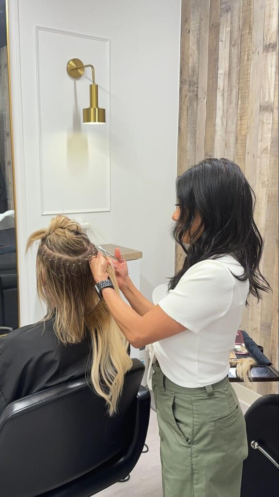 Indie Salon Hair Stylist working in their salon suite located in denver, co