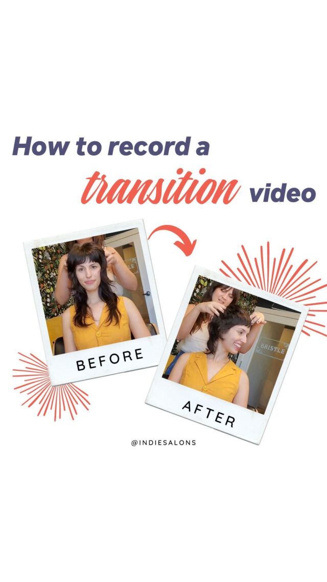 Tip Tuesday! How to record and edit this hair transformation transition video!

1. Record a before and after clip of you pretending to pull the clients hair. Gently move hair up and down before pulling all the way down and sliding your hands off the hair. Do the entire movement all the way through for both the before and after clips. Try and make sure that your clips are taken from the same angle each time.

2. Find a transition audio you like. You can save the video to your camera roll, or screen record it. 

3. Import the before, after, and audio clips into Video Leap app for editing. 

4. On the audio clip, hit the sound button then hit “unlink” to extract audio. Drag the audio to the beginning of the clips you took. I like to find where the audio transitions, and split the clip there. 

5. Find where you want the first clip to end and transition into the second clip, then trim until it is lined up with where the audio changes. 

6. Trim the beginning of the second clip until it seamlessly picks up where the last clip ended. 

7. Make sure when you post you video that you are using the trending audio to maximize views! 

Tag us on your video!  And if you need help or have any questions, send us a DM!! 
.
.
.
#indiesalons #boulderhair #transitionvideo #hairtransformation #tiptuesday #transitiontutorial